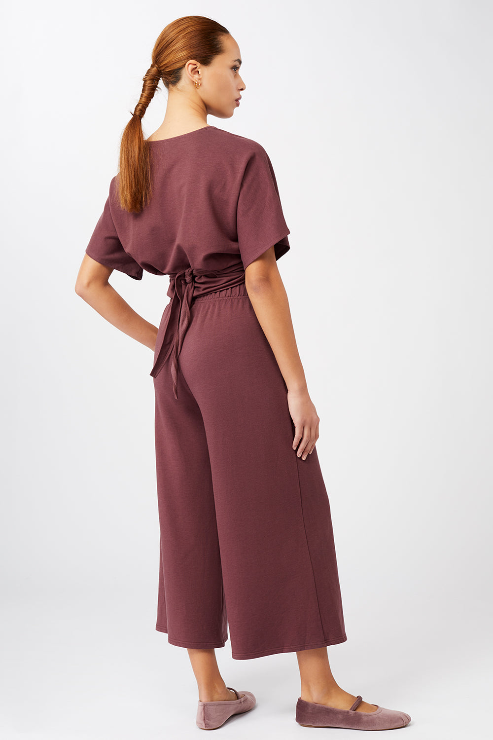 Wide Leg Cropped - Ruby